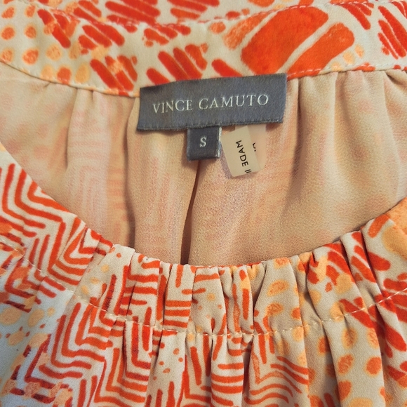 Vince camuto ruched sleeveless hi low blouse top small *C2 - Picture 4 of 7